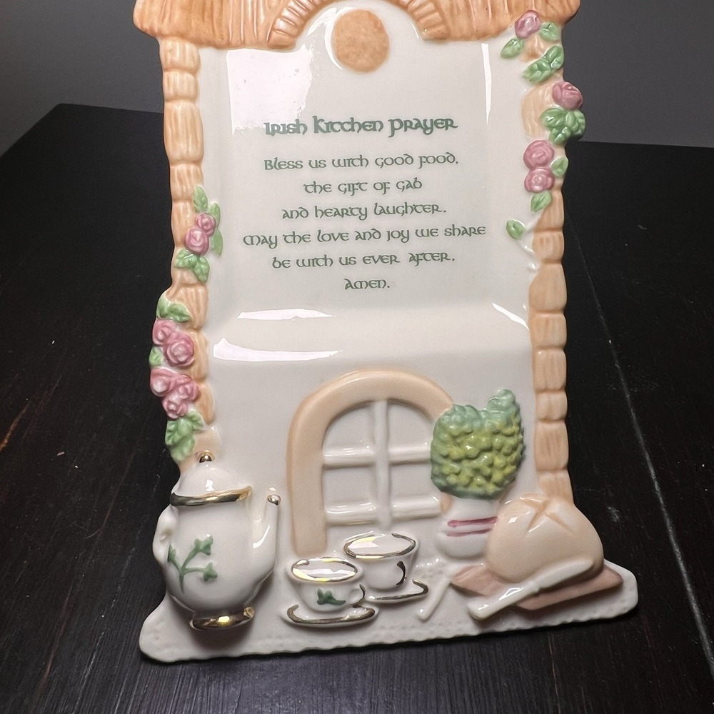 Lenox Irish Kitchen Prayer Spoon Rest 818819 Porcelain Cottage Ireland Decor - Picture 3 of 7